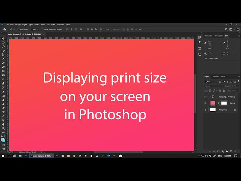 Displaying Print Size on Your Screen in Photoshop
