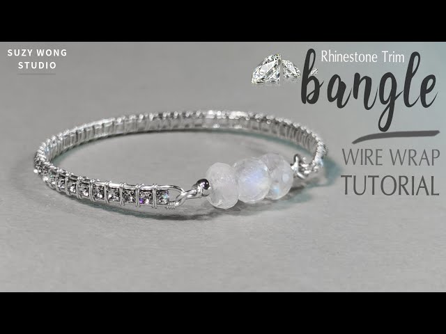 DIY Handmade Silver Wire Wrapped Bangle Bracelet with Bead - Carol's Crafts  House