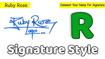 ✅ Ruby Rose Name Signature Request done | Signature tips/tricks | Calligraphy