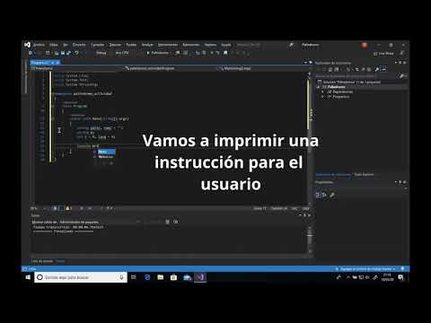 Programación en Visual Studio lenguaje C#|numero palindromo