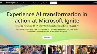 [Breaking News] Microsoft Ignite Fall 2023 Registration Is Now Open