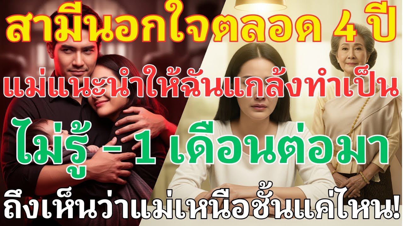สามีนอกใจมานาน 4 ปี แม่บอกให้ทำเป็นไม่รู้ ผ่านไป 1 เดือน ถึงรู้ว่าแม่เหนือชั้น!