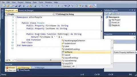 Visual Basic Tutorial   102   Introduction To Namespaces