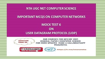 (Mock Test 6) NTA UGC NET Computer Science | Computer Networks MCQs | UDP