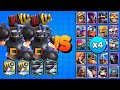 2 MEGACABALLEROS 2 CHISPITAS Vs TODAS LAS CARTAS X4 Clash Royale