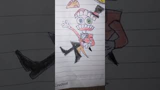 garfinho desenha: o incrível circo digital musica #shorts #desenho #viral
