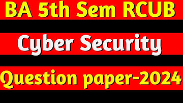 BA 5th sem Cyber Security question paper 2025