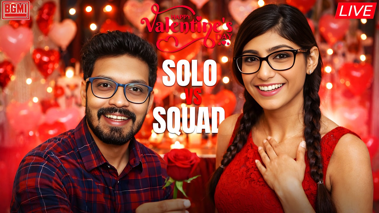 🔴Yappy Valentines Day Mawa😅| Solo vs Squad Live Challenges in BGMI 4.2 Update | Road to 100k🔥​