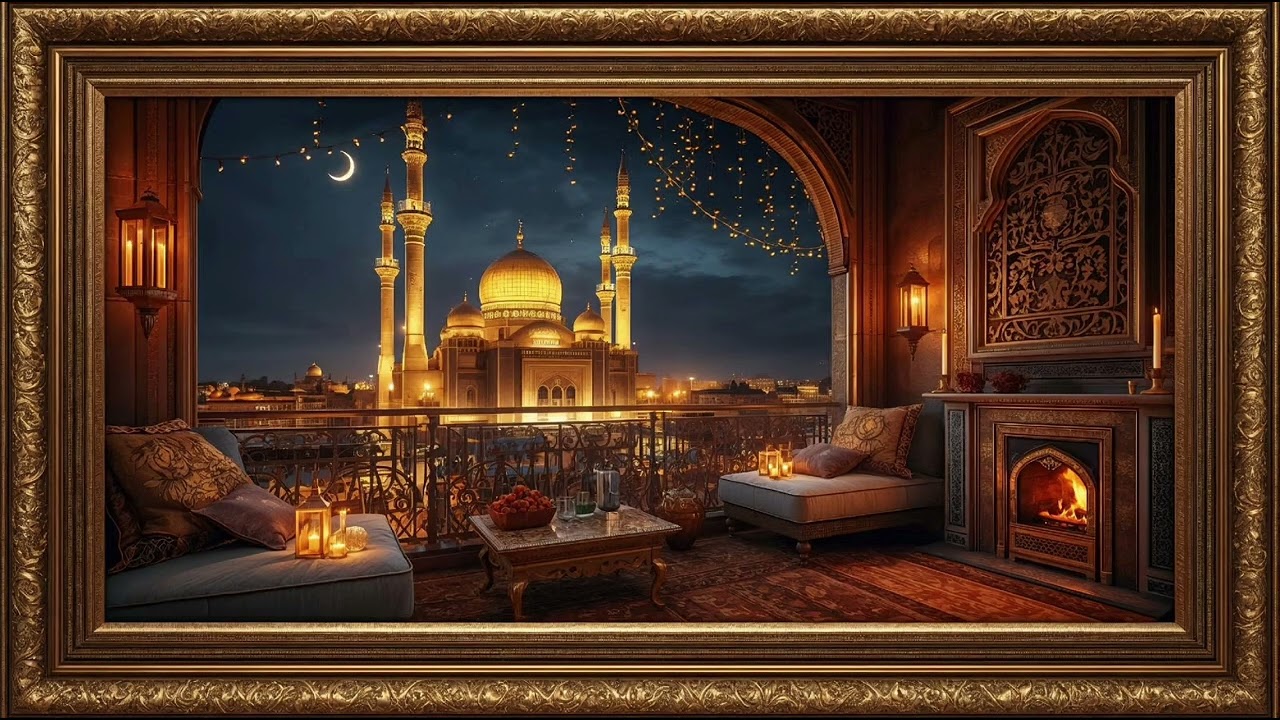 Ramadan Iftar of Peace and Light 🌙 | Art Frame Painting Screensaver | 2 Hours Full HD 1080p 1 Scene