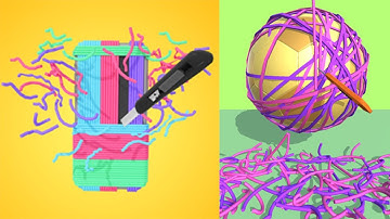 RubberBand Cutting 1-10 Levels Gameplay Walkthrough | [IOS - Android] By WELOADIN STUDIO LLP