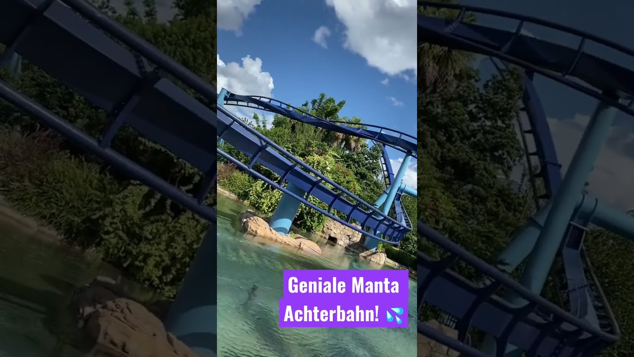 Verrückter „Manta“ Rollercoaster - Sea World Orlando Freizeitpark! 🎢