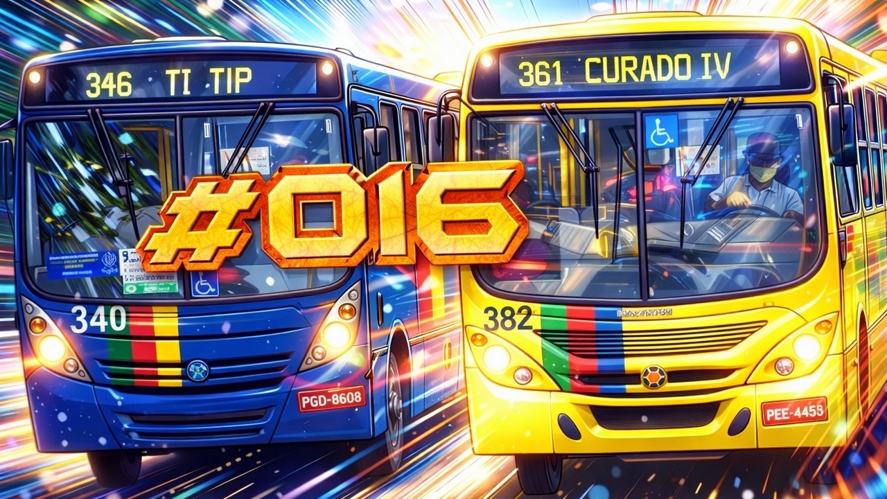 #016 - Muitos ônibus no acesso ao Terminal Rodoviário do Recife - TIP  - Vamos recordar movimentação