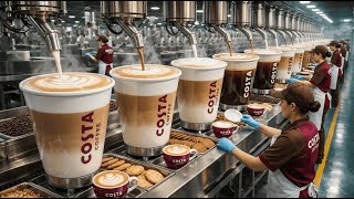 3 Million Costa Coffees Making in Mega Factory  MASSIVE Scale Production! ☕