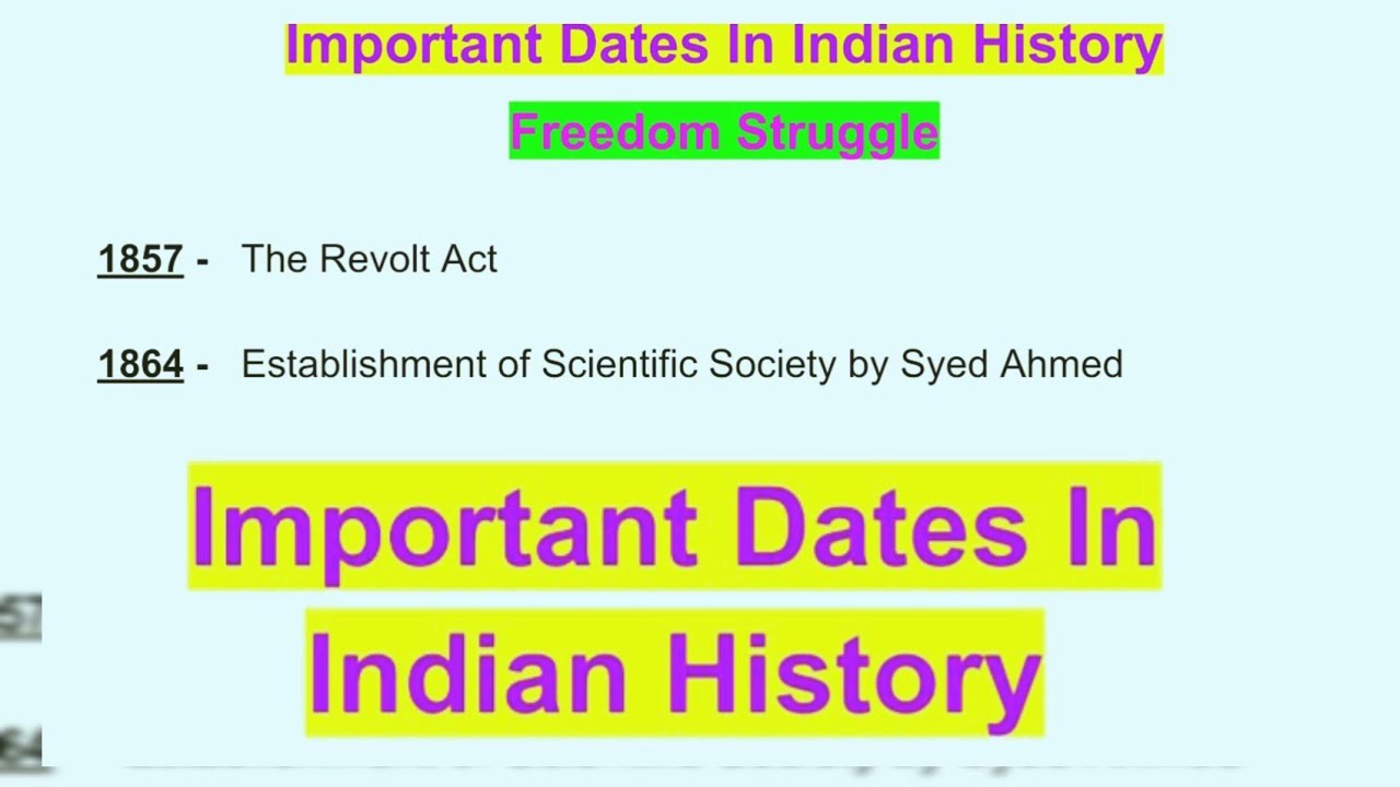 Important Dates In Indian History Freedom Struggle JKP Constable Indian Important Dates In Indian History Freedom Struggle JKP Constable Indian