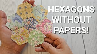 HEXAGONS WITHOUT PAPERS | Hand Piecing Tutorial | EPP