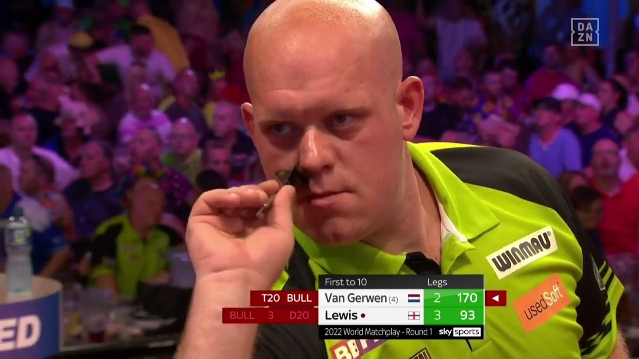 Darts World Matchplay 2022 R1 Michael Van Gerwen vs Adrian Lewis YouTube