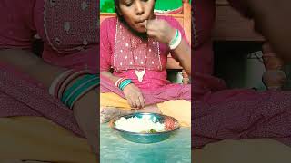 pakhla rice and Allu sabji tamatar chtni recipe showfood recipe showfood eating show shorts