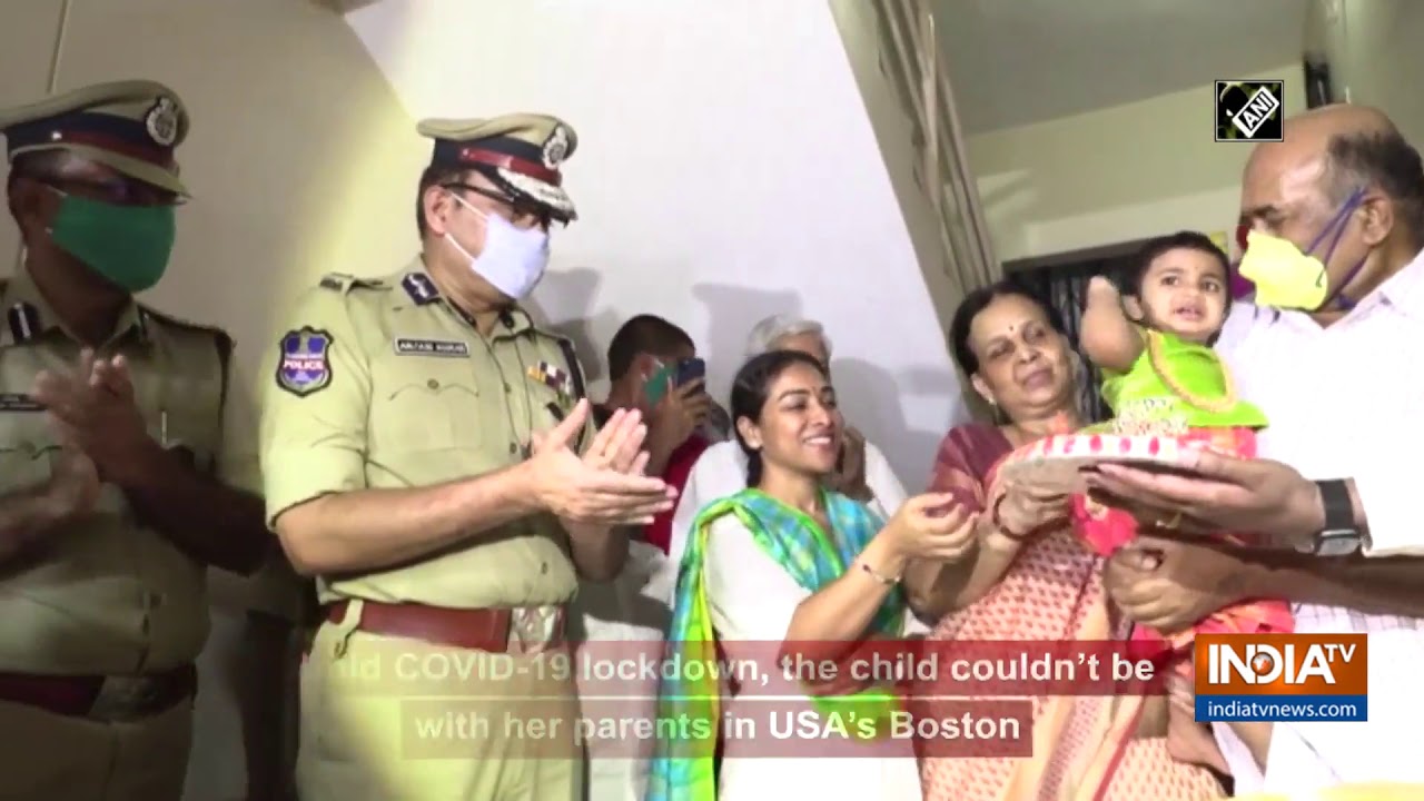 One-year-old gets surprise birthday cake from Hyderabad Police upon parents` request from US