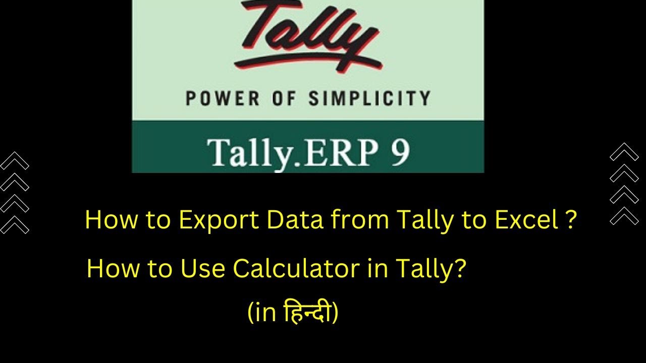 How To Export Data From Tally To Excel How To Use Calculator In Tally 