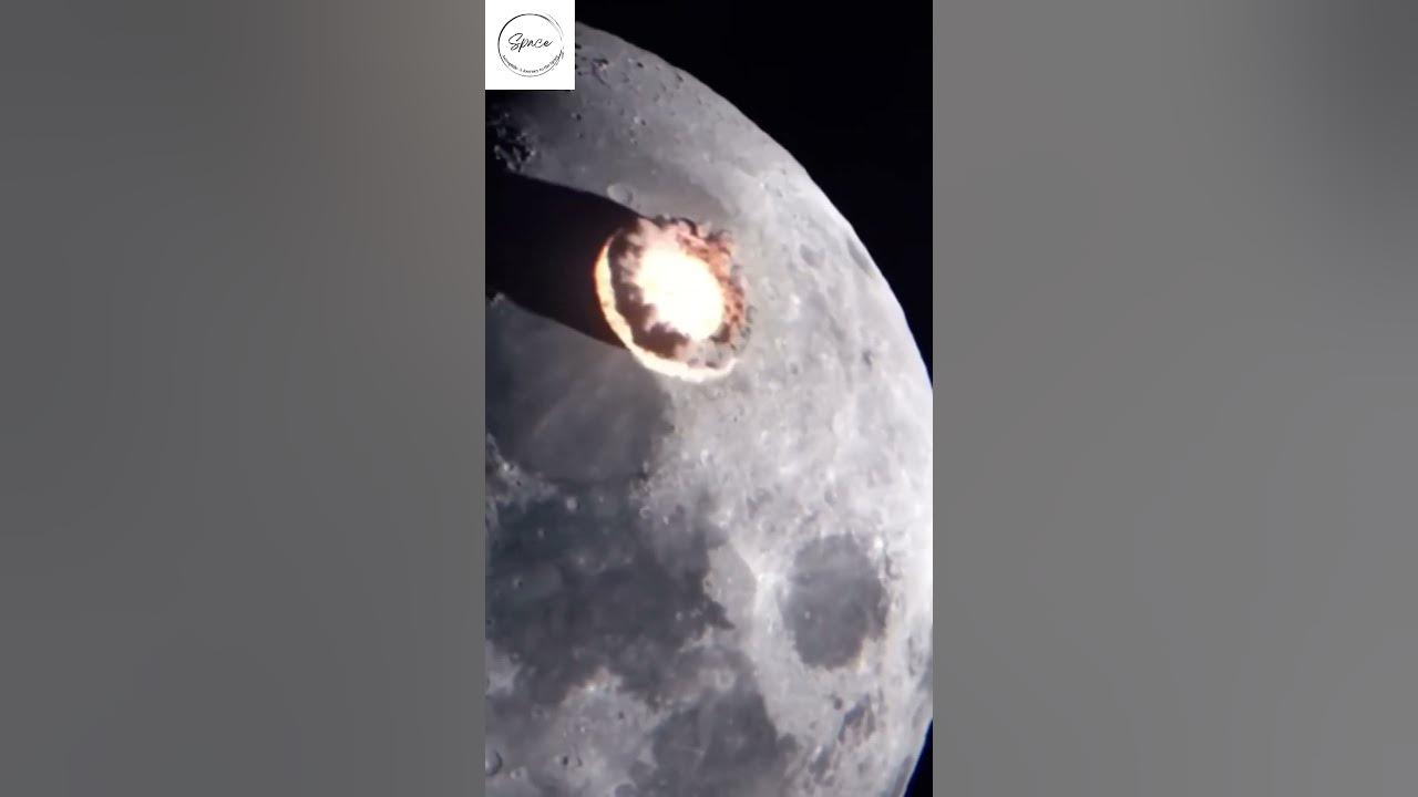 Space -  Live footage: Asteroid Hitting The Moon!#nasa #telescope #moon #space #asteroid #shorts