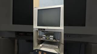 Starting an old JVC InteriArt Musee CRT TV #shorts #vintage #tv #crt