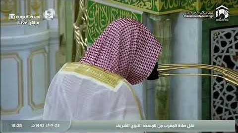 القارئ الشيخ عبدالمحسن القاسم صلاه المغرب  من المسجد النبوي