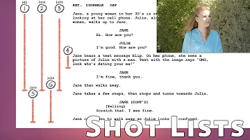 Shot List Tips for Filmmakers - Lining shots on your script