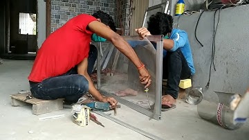 sliding window mosquito net fitting/ स्लिडिंग विन्डोव के नेट फिट करे। I like working