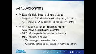 Advanced process control: Past, present and future