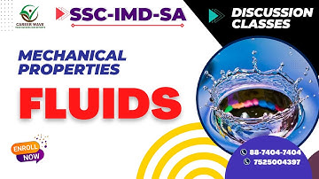 MECHANICAL PROPERTIES OF FLUIDS | SSC IMD SCIENTIFIC ASSISTANT | PREMIUM BATCHES| CAREER WAVE