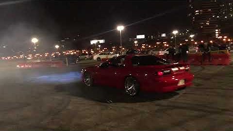 Procharged SS Camaro sounding amazing doing donuts