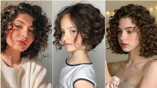Gorgeous, stylish and very prettiest short curly bob cut styling ideas for girls.