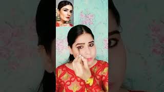 i tried रवीना टंडन inspired makeup look #shorts #youtubeshorts #viral #raveenatandon #raveena