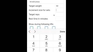 Add assistance exercise to Wendler 531 iPhone App screenshot 4