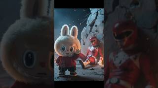 Labubu Just Wanted to Help His Friend Red Power Ranger SPD.