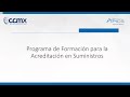 Conoce el Programa de Formación para la Acreditación en Suministros