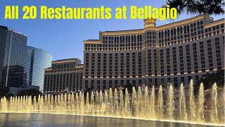 All Restaurants at The Bellagio in Las Vegas