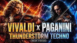 Vivaldi x Paganini Thunderstorm Techno Mix | Dark Violin for Deep Focus