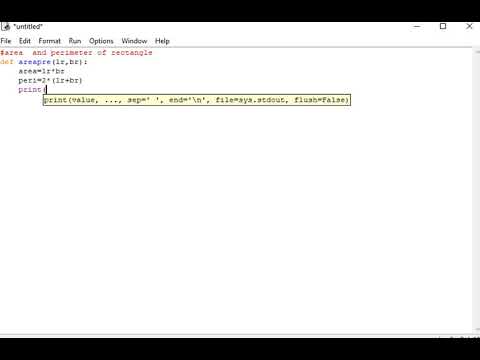 python area and perimeter of rectangle