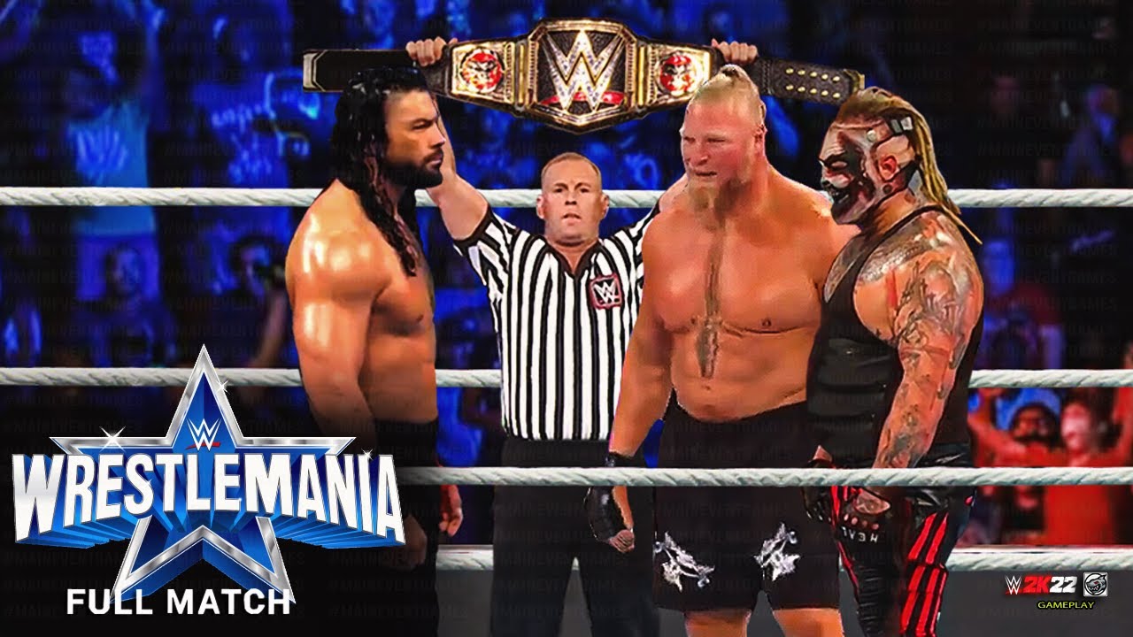 FULL MATCH - Roman Reigns vs. Brock Lesnar vs. The Fiend - WWE Title Match: WrestleMania 38