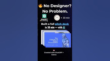 Built this AI pitch deck in 30 min — no designer needed