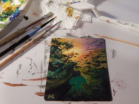 Altering an MTG Basic Land - Forest into A Full Art Card