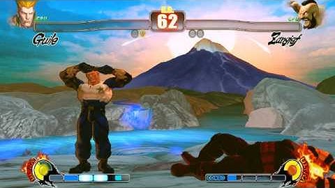 SFIV Marvel vs Capcom: Guile (Captain Commando costume) vs Zangief (Juggernaut costume) [PC] HQ