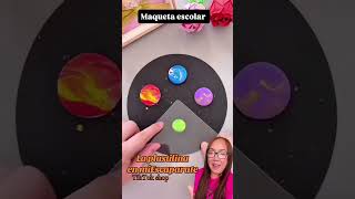 Asi se hace un sistema solar de plastilina #manualidades #tips #moda #viral #hacklife