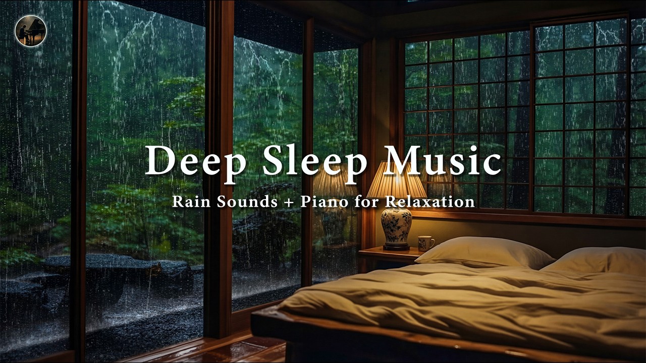 3 Hours Relaxing Sleep Music + Rain Sounds 🎶 Peaceful Piano for Deep ...