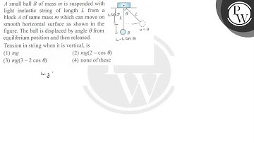 \( A \) small ball \( B \) of mass \( m \) is suspended with light inelastic string of length \(...