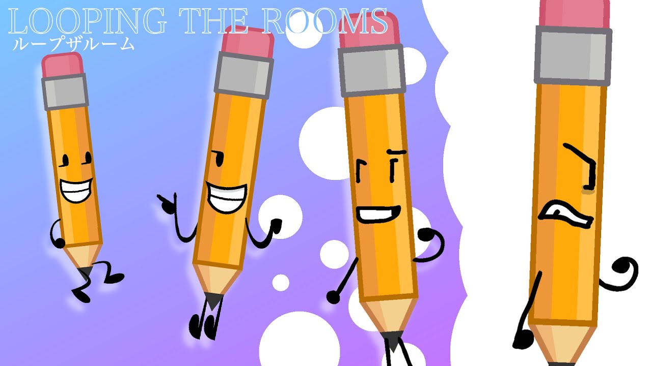 BFDI:TPOT: Looping The Rooms Animation Meme with Pencil BFDI - YouTube