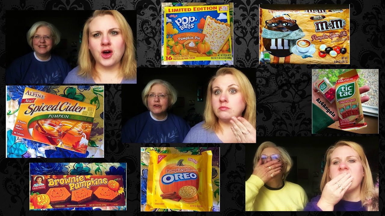 Pumpkin Spice EVERYTHING Taste Test Featuring Mother Patti & Izzy - YouTube