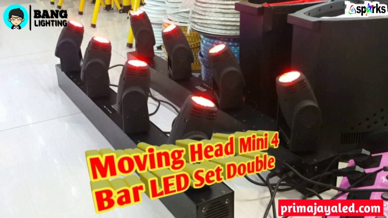 Moving Head Mini 4 Bar LED Set Double - Prima Jaya LED