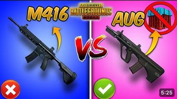 M416 vs AUG A3 (NEW UPDATE 2.2) PUBG MOBILE Weapon Comparison  (Tips and Tricks)